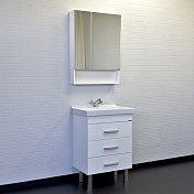 Зеркало-шкаф Comforty Никосия 60 белый глянец , изображение 6
