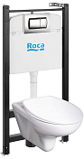 Комплект Roca Mateo Pack 893100010 подвесной унитаз + инсталляция + кнопка + сиденье , изображение 1