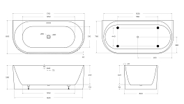 Акриловая ванна BelBagno BB713-1700-800 170x80 , изображение 7