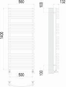 Полотенцесушитель водяной Terminus Капри П19 50х140 , изображение 3