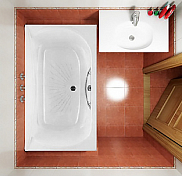 Чугунная ванна Roca Akira 170x85 , изображение 6