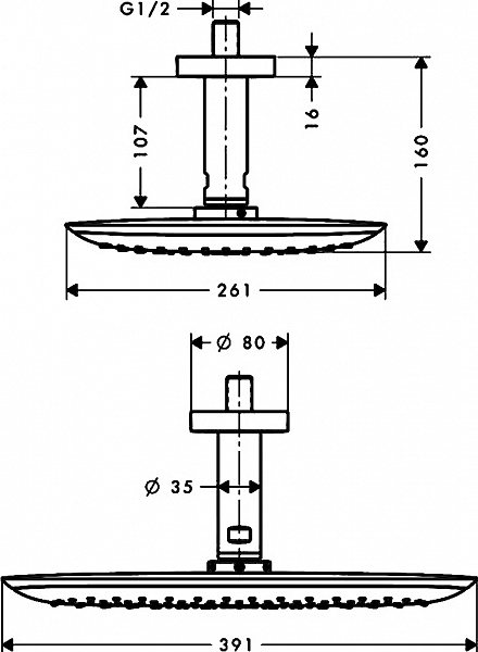 Верхний душ Hansgrohe PuraVida 27390400 , изображение 6