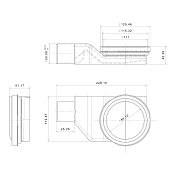Душевой лоток Point Гермес PN50145 45 см сталь , изображение 9