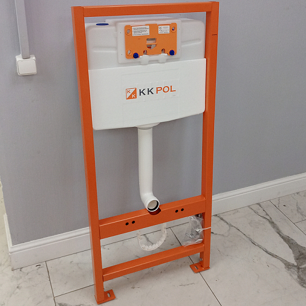 Система инсталляции для унитазов KK-POL Premium SET/M500/028/K кнопка хром , изображение 3