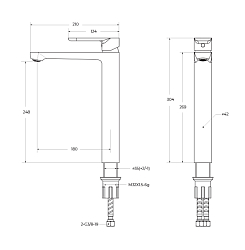 Фото Смеситель Cezares Stylus LC-IN-W0 для раковины