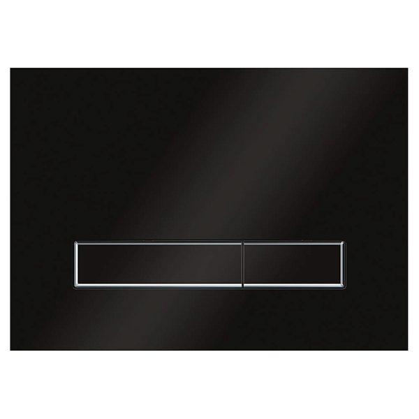 Кнопка смыва KK-POL Vitrum Grande V1 SPP/107/0/K стекло, черный глянец , изображение 1