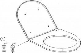 Крышка-сиденье Jacob Delafon Brive E4357G петли хром , изображение 6