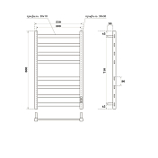 Полотенцесушитель электрический Point Меркурий П8 50x80 графит премиум , изображение 3