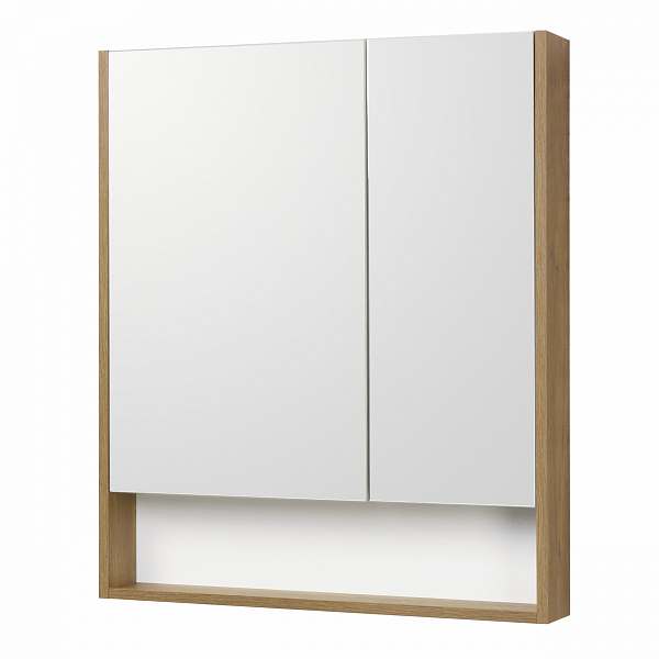 Зеркало-шкаф Aquaton Сканди 70 белый, дуб рустикальный , изображение 1
