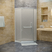 Душевой уголок RGW Hotel HO-084W 100х100 стекло матовое , изображение 2