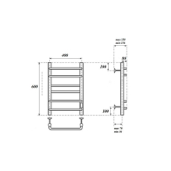 Фото Полотенцесушитель электрический Point Сатурн П6 60х40 хром