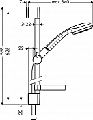 Душевой гарнитур Hansgrohe Croma 100 27717000 , изображение 11