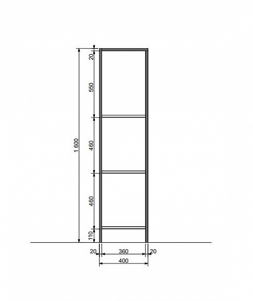Шкаф-пенал Эстет Comfort Loft белый, черный , изображение 3