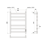 Полотенцесушитель электрический Point Меркурий П6 50x60 графит премиум , изображение 3