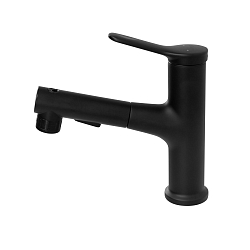 Фото Смеситель BelBagno BB-LVMD-NERO-W0 для раковины, с выдвижным изливом
