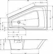Акриловая ванна Riho Rething Space 180х110 R , изображение 3