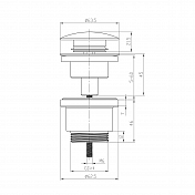 Донный клапан для раковины Lemark LM8500B , изображение 2