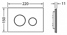 Кнопка смыва TECE TECEloop 9240654 черная, белая , изображение 2