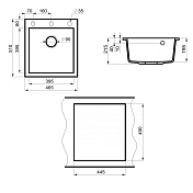 Мойка кухонная Point Моко 47 PN3006AL серая , изображение 3