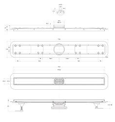 Фото Душевой лоток BelBagno Luce BB-LD-LUCE-80-CR с решеткой 80 см