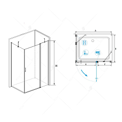 Фото Душевой уголок RGW Leipzig LE-44 (LE-04+Z-14) 120х80 см