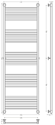 Полотенцесушитель водяной Сунержа Богема+ прямая 190х60 белый глянец , изображение 5