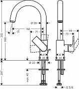 Смеситель Hansgrohe Vernis Shape 71564000 для раковины , изображение 2