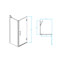 Фото Душевой уголок RGW HO-045B (HO-011B + Z-050-2B + O-204B) 80x120