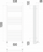 Полотенцесушитель водяной Terminus Альба П16 50х100 , изображение 3