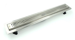 Душевой лоток Timo Basic Steel BSSG-80 S50Rb с решеткой 80 см, изображение 1