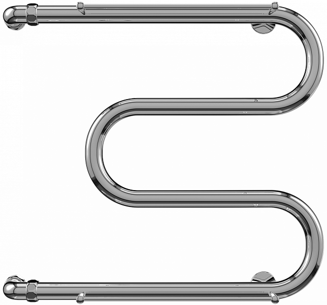 Полотенцесушитель водяной Terminus Эконом М-образный 60х60 с полкой, изображение 1