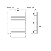 Полотенцесушитель водяной Point Меркурий П6 50x60 черный , изображение 3