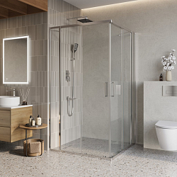 Фото Душевой уголок BelBagno Luce A-22-100+20-C-Cr
