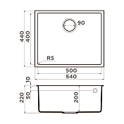 Мойка кухонная Omoikiri Bosen 54-U-WH белый , изображение 4