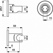 Настенный держатель Ideal Standard IdealRain BC806XG , изображение 4