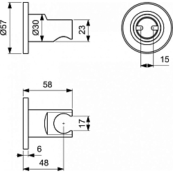 Фото Настенный держатель Ideal Standard IdealRain BC806XG