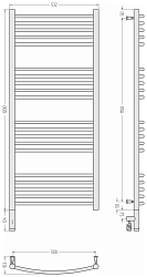 Фото Полотенцесушитель электрический Сунержа Богема 3.0 выгнутая 120х50 L без покрытия