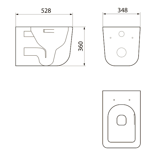Комплект Point Меркурий 886914SLO3+PN41831BM (унитаз с инсталляцией, сиденье с микролифтом, клавиша Slim черная) , изображение 6