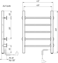 Фото Полотенцесушитель электрический Domoterm Классик 40х60 R