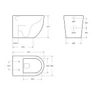 Унитаз приставной BelBagno Sfera-R BB2141CBR/BB902SC безободковый , изображение 3