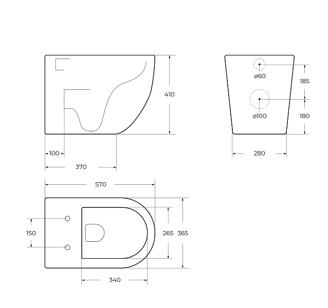 Унитаз приставной BelBagno Sfera-R BB2141CBR/BB902SC безободковый , изображение 3