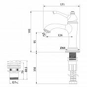 Смеситель Lemark Greek LM5506GG для раковины , изображение 2