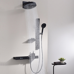 Фото Душевой комплект Black&White Gravity GH-9025-MB черный матовый