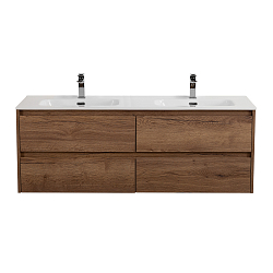 Фото Тумба под раковину BelBagno Kraft 120 подвесная, Rovere Tabacco, 4 ящика