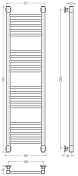 Полотенцесушитель водяной Сунержа Богема+ прямая 120х30 белый глянец , изображение 5