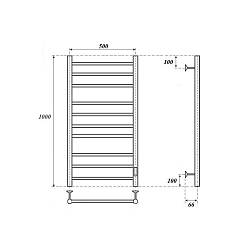 Фото Полотенцесушитель электрический Point Аврора П10 50x100