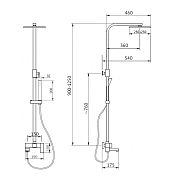 Душевая стойка Abber Daheim AF8216NG никель , изображение 3