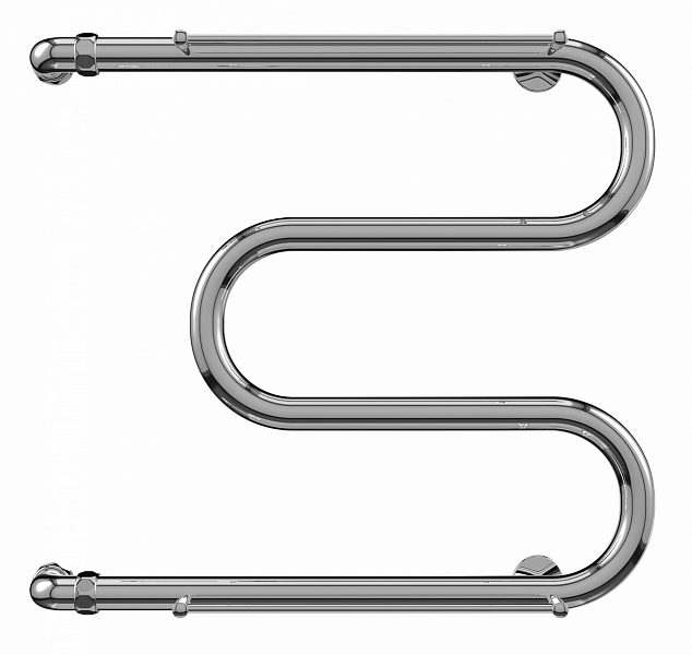 Полотенцесушитель водяной Terminus Эконом М-образный 60х50 с полкой, изображение 1
