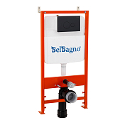 Система инсталляции для унитазов BelBagno BB026/BB084NERO с кнопкой смыва , изображение 1